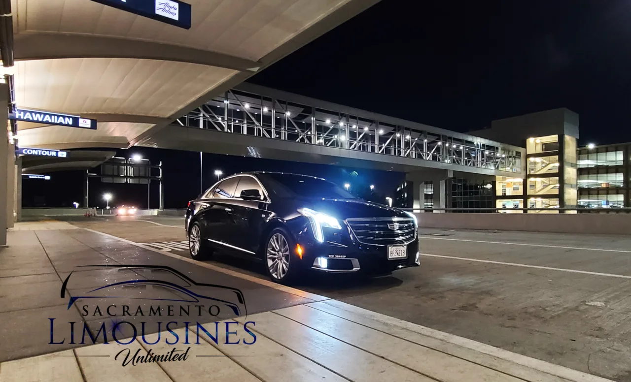 Cadillac Xts Executive Luxury Sedan waiting at Sacramento International Airport (SMF)
